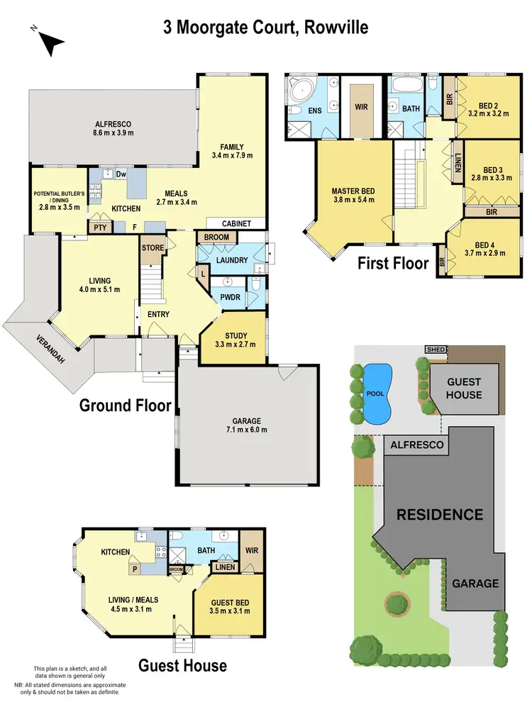 Floorplan of Homely house listing, 3 Moorgate Court, Rowville VIC 3178