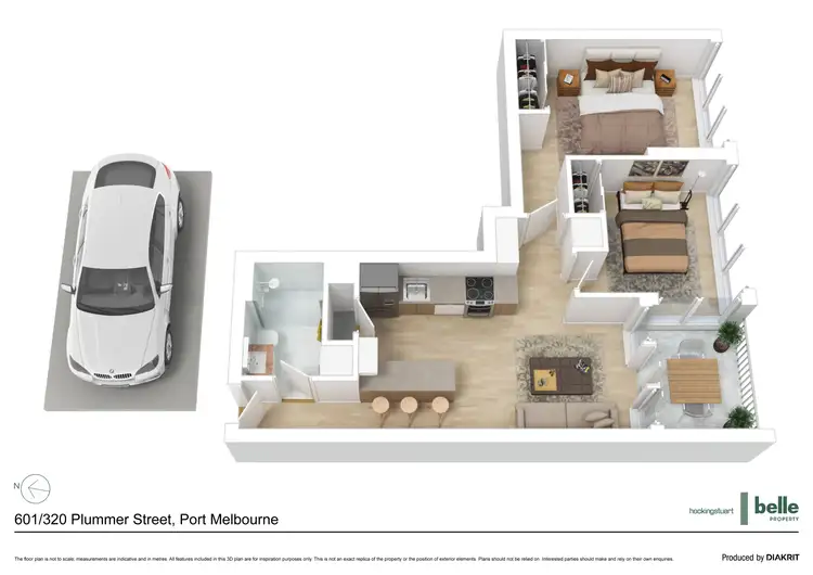 Floorplan of Homely apartment listing, 601/320 Plummer Street, Port Melbourne VIC 3207