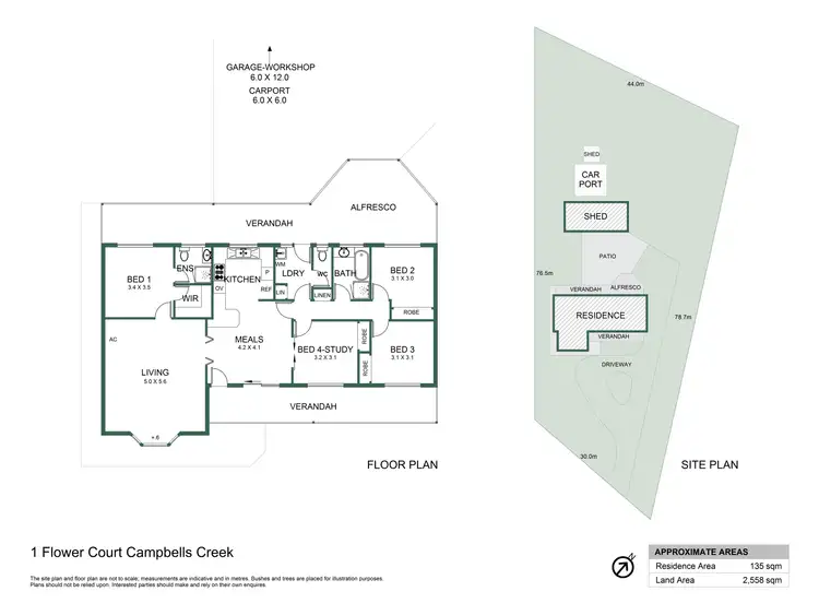 Floorplan of Homely house listing, 1 Flower Court, Campbells Creek VIC 3451