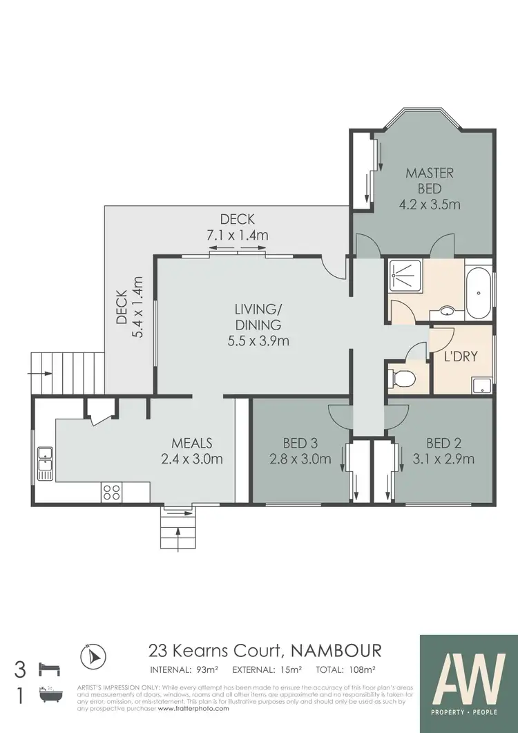 Floorplan of Homely house listing, 23 Kearns Court, Nambour QLD 4560