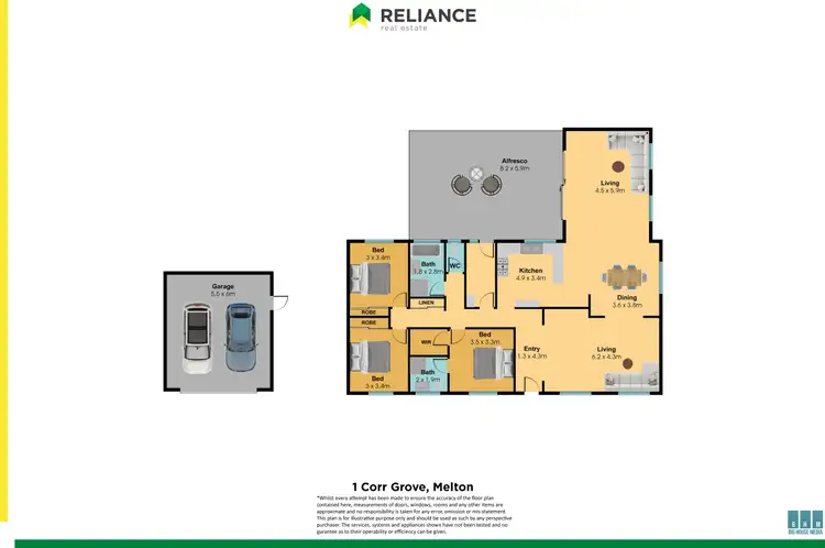 Floorplan of Homely house listing, 1 Corr Grove, Melton VIC 3337