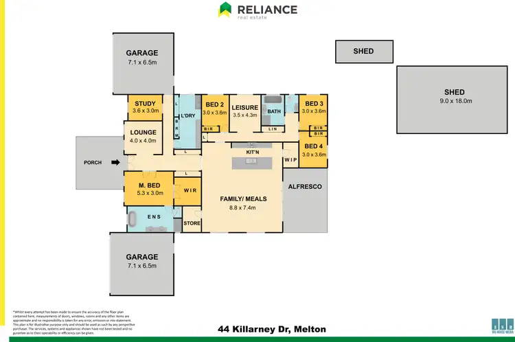 Floorplan of Homely house listing, 44 Killarney Drive, Melton VIC 3337