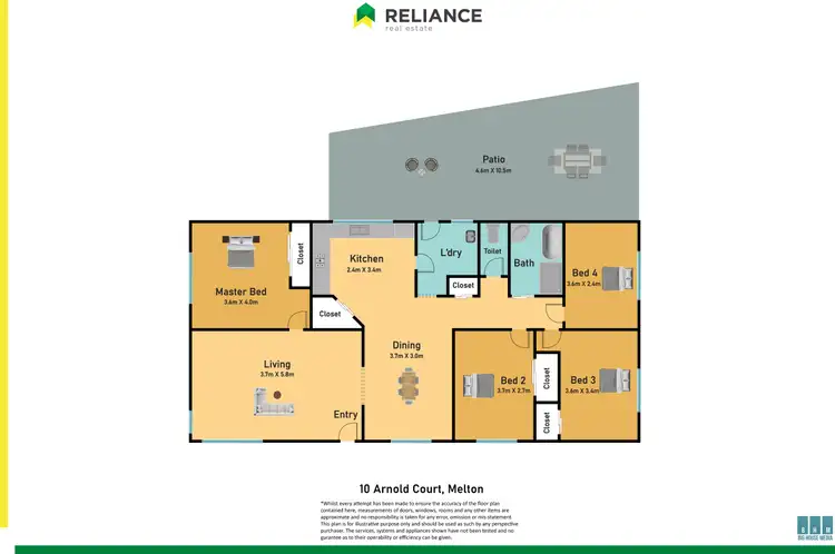 Floorplan of Homely house listing, 10 Arnold Court, Melton VIC 3337