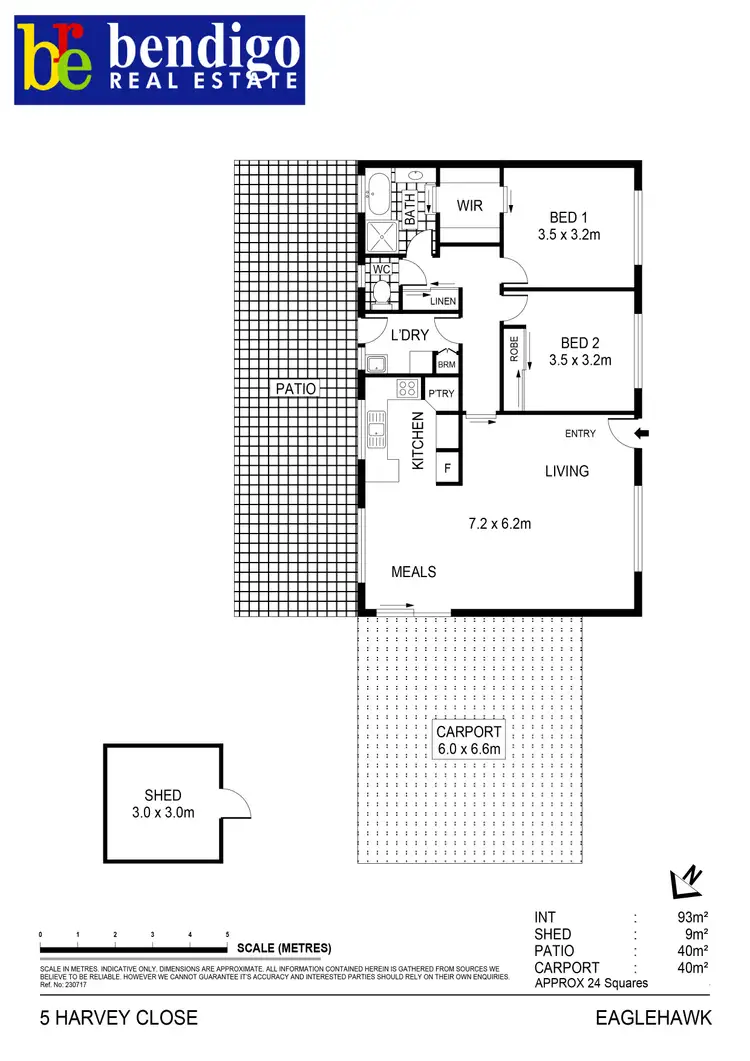 Floorplan of Homely house listing, 5 Harvey Close, Eaglehawk VIC 3556