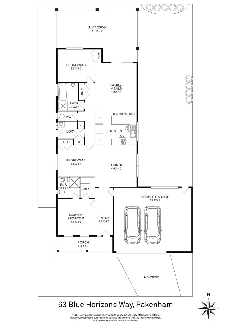 Floorplan of Homely house listing, 63 Blue Horizons Way, Pakenham VIC 3810