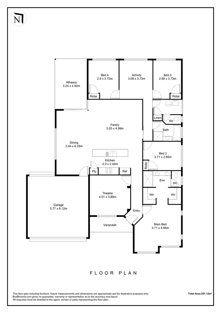 Floorplan of Homely house listing, 3 MacDougal Way, Harrisdale WA 6112