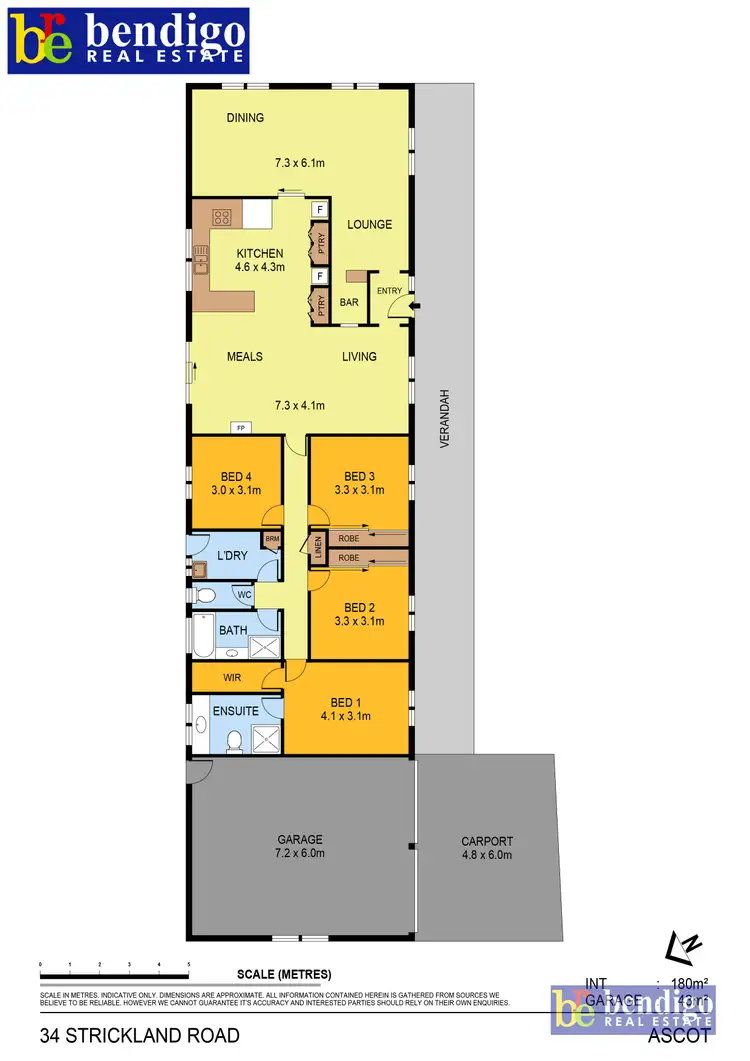 Floorplan of Homely house listing, 34 Strickland Street, Ascot VIC 3551