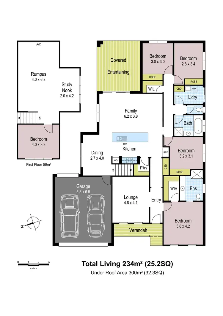 Floorplan of Homely house listing, 6 Evergreen Close, Drouin VIC 3818