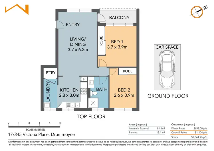 Floorplan of Homely apartment listing, 17/345 Victoria Place, Drummoyne NSW 2047