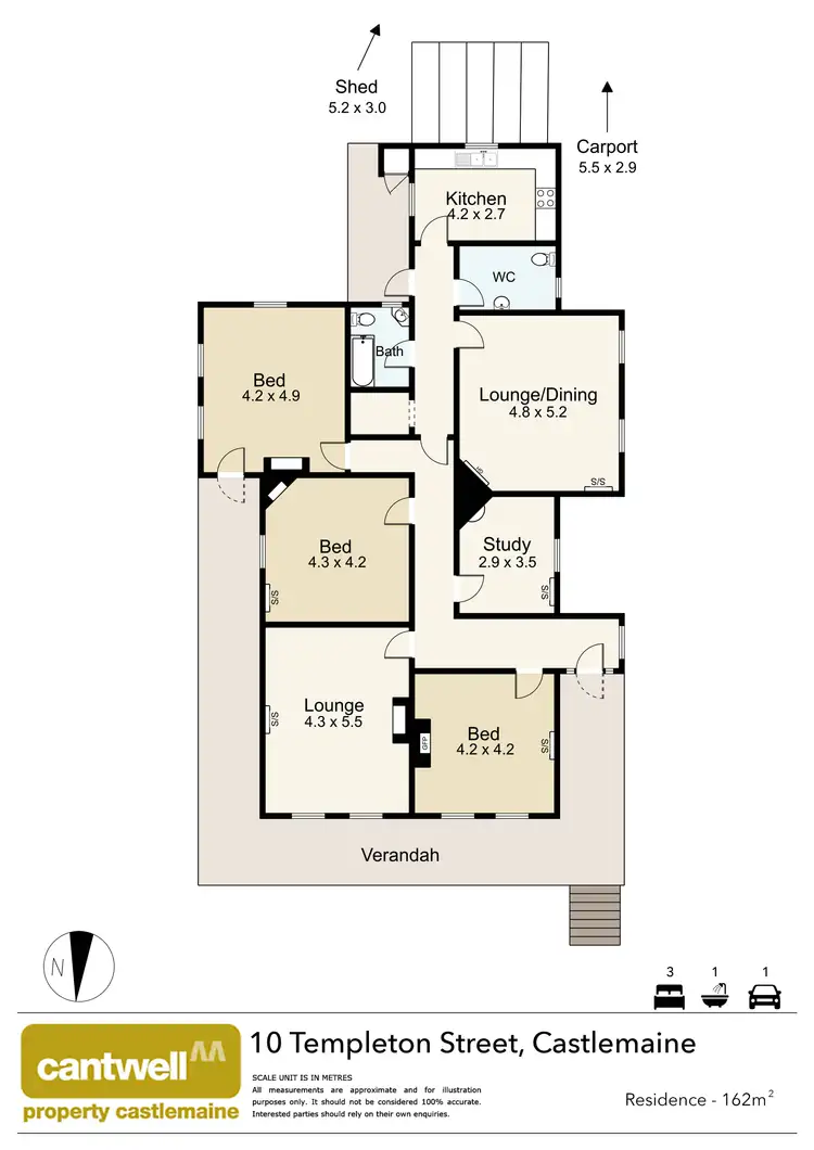 Floorplan of Homely house listing, 10 Templeton Street, Castlemaine VIC 3450