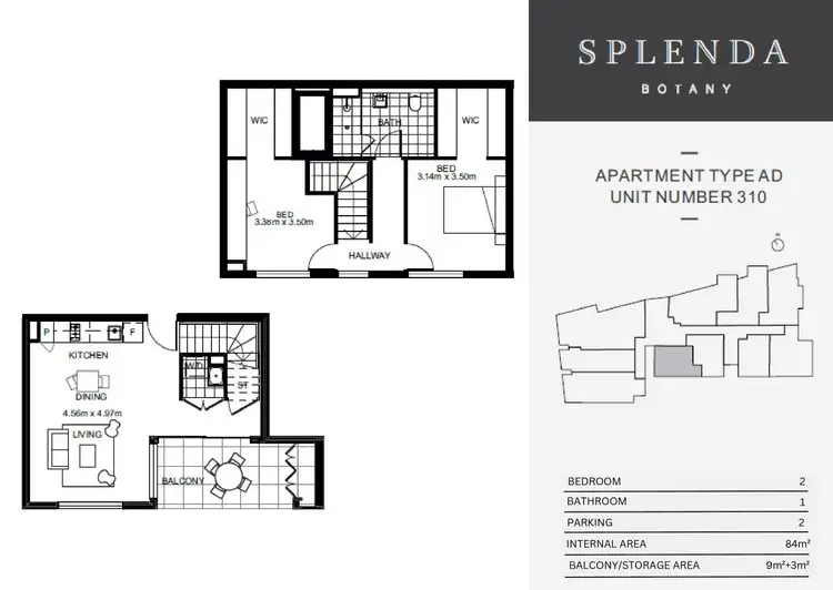 Floorplan of Homely apartment listing, 310/1445-1447 Botany Road, Botany NSW 2019
