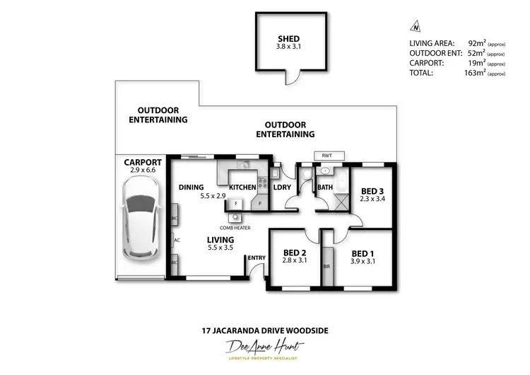 Floorplan of Homely house listing, 17 Jacaranda Drive, Woodside SA 5244