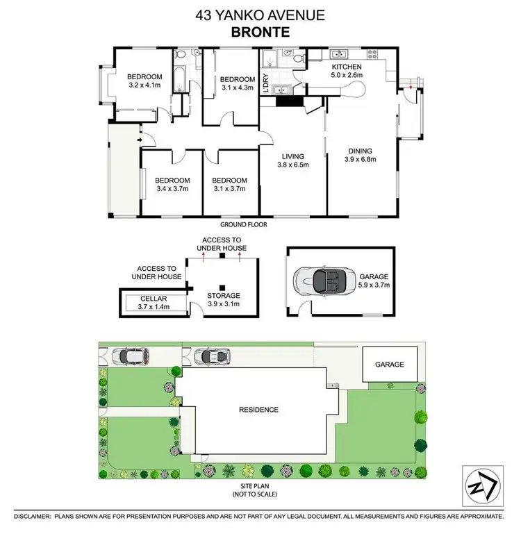 Floorplan of Homely house listing, 43 Yanko Avenue, Bronte NSW 2024