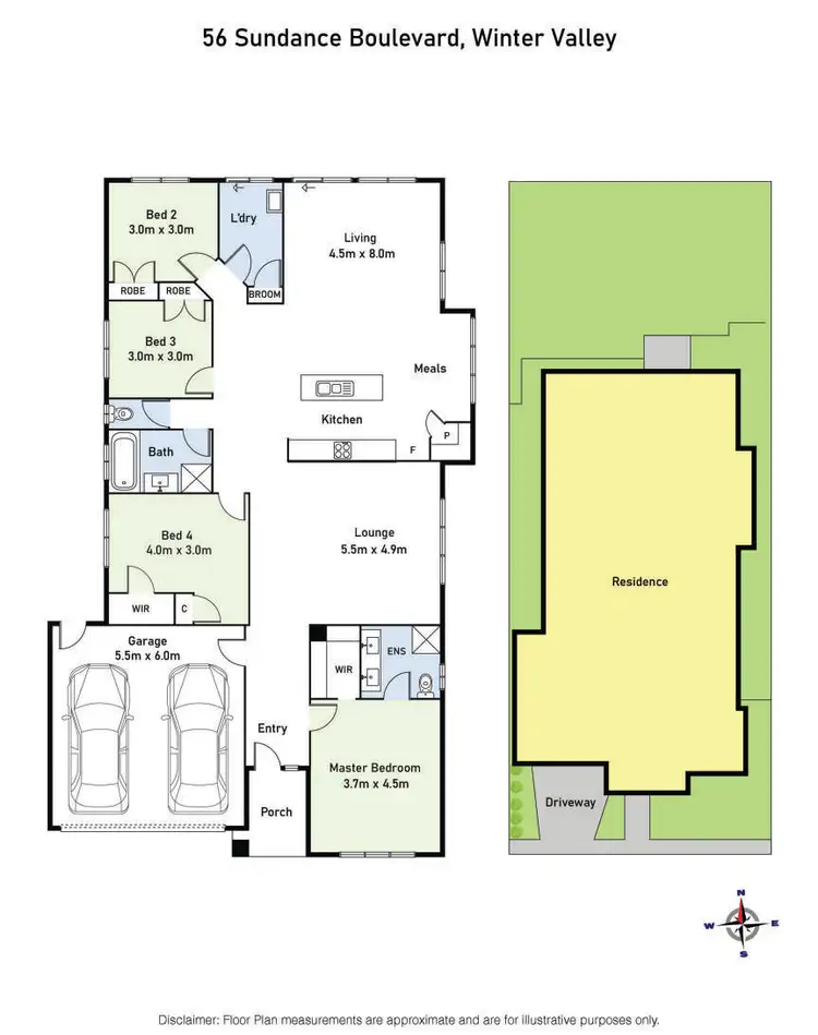 Floorplan of Homely house listing, 56 Sundance Boulevard, Winter Valley VIC 3358
