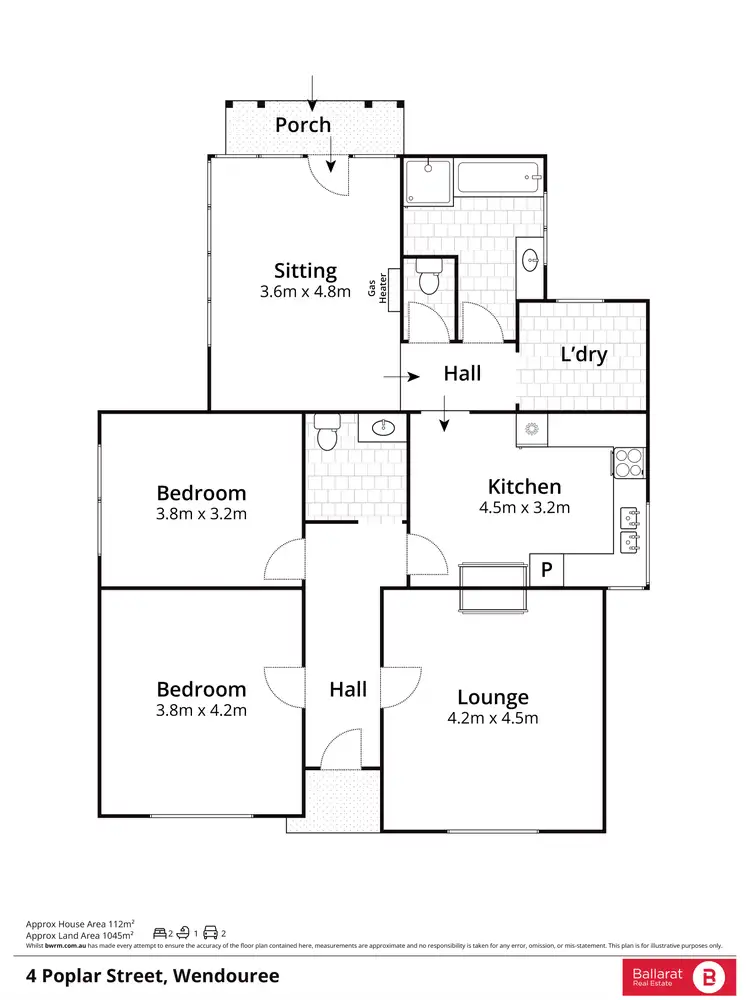Floorplan of Homely house listing, 4 Poplar Street, Wendouree VIC 3355