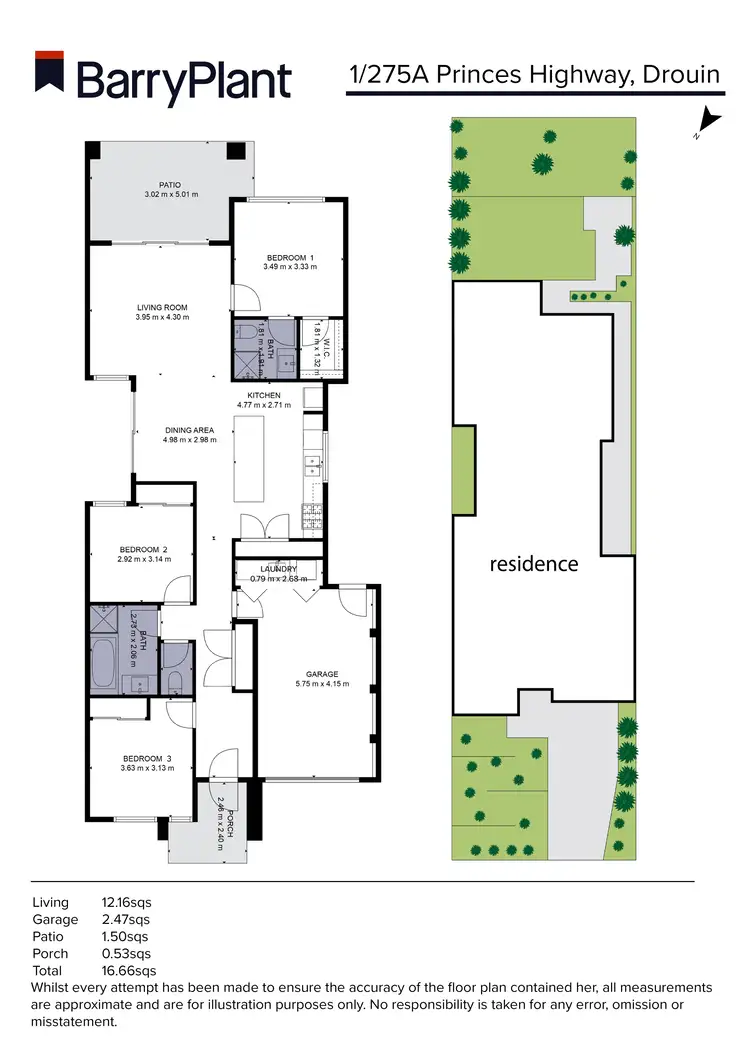Floorplan of Homely unit listing, 1/275A Princes Way, Drouin VIC 3818