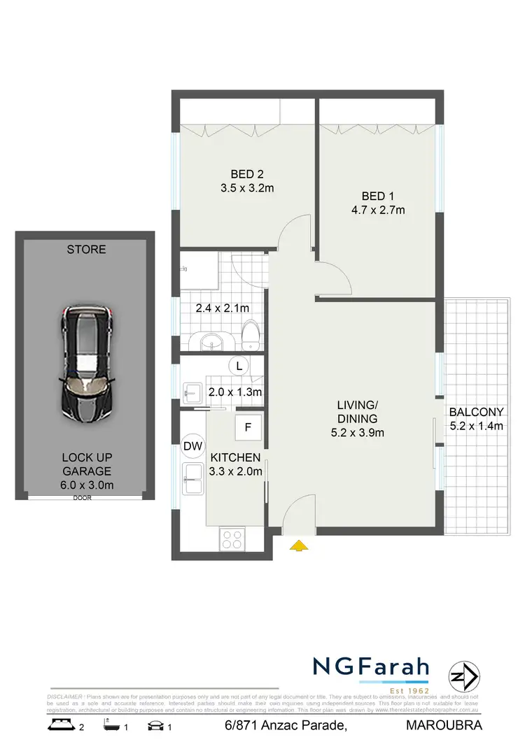 Floorplan of Homely apartment listing, 6/871 Anzac Parade, Maroubra NSW 2035