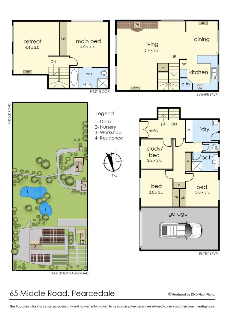 Floorplan of Homely rural property listing, 65 Middle Road, Pearcedale VIC 3912