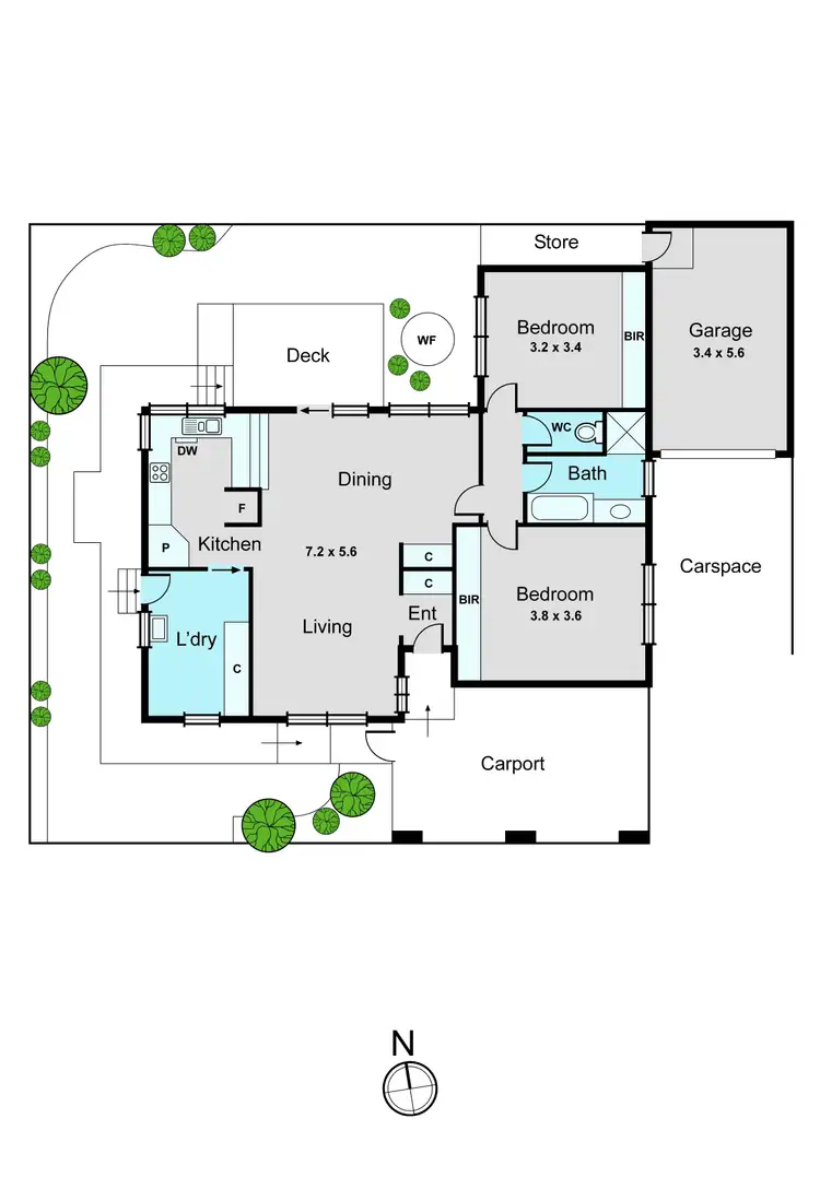 Floorplan of Homely townhouse listing, 2/13 Vernal Road, Oakleigh South VIC 3167