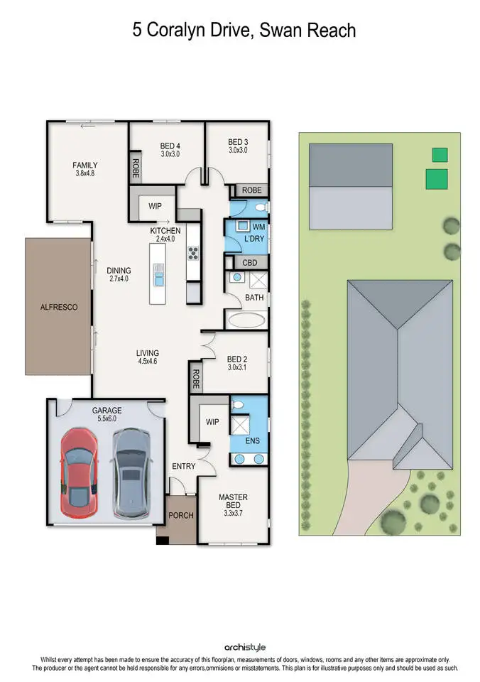 Floorplan of Homely house listing, 5 Coralyn Drive, Swan Reach VIC 3903