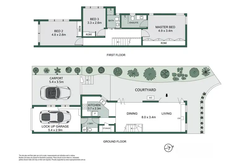 Floorplan of Homely townhouse listing, 80 Grasmere Lane, Cremorne NSW 2090