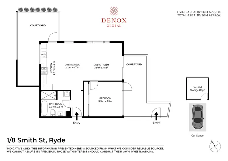 Floorplan of Homely apartment listing, 1/8-10 Smith Street, Ryde NSW 2112