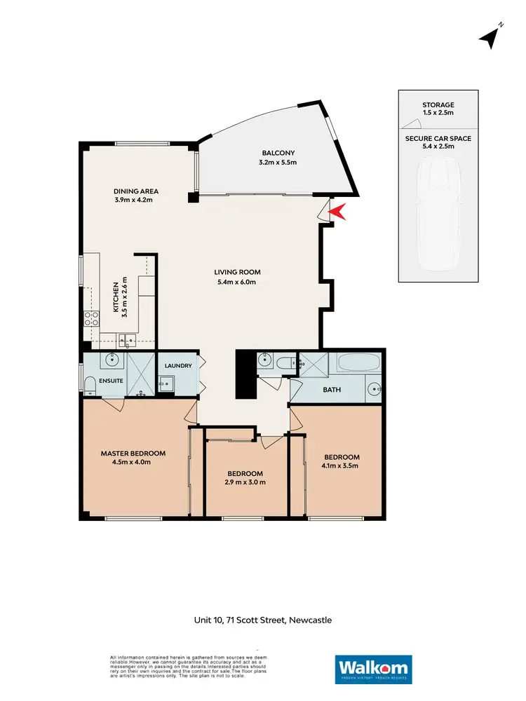 Floorplan of Homely apartment listing, 10/71 Scott Street, Newcastle NSW 2300