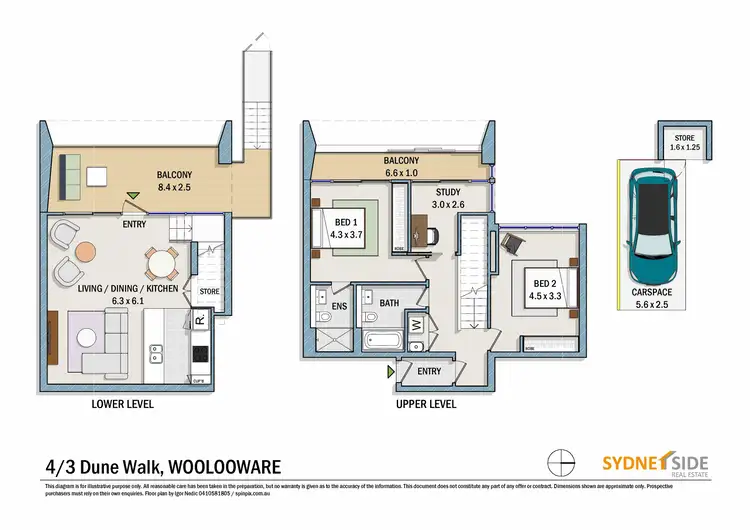Floorplan of Homely apartment listing, 4/3 Dune Walk, Woolooware NSW 2230