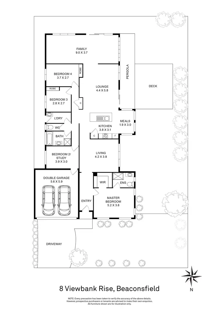 Floorplan of Homely house listing, 8 Viewbank Rise, Beaconsfield VIC 3807