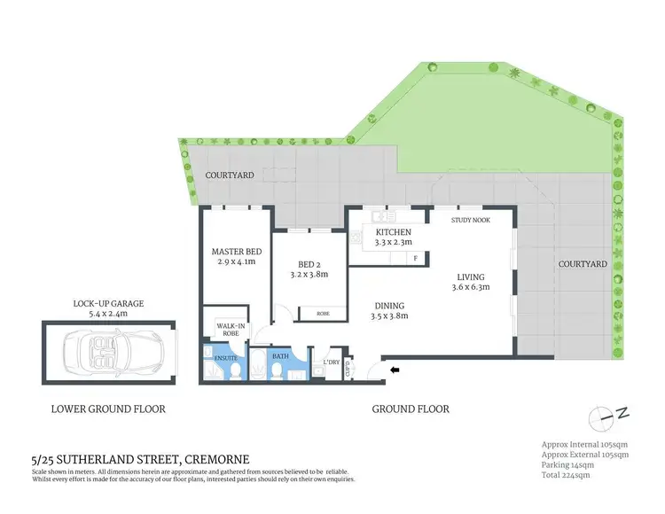 Floorplan of Homely apartment listing, 5/25 Sutherland Street, Cremorne NSW 2090
