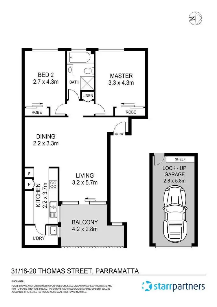 Floorplan of Homely apartment listing, 31/18-20 Thomas Street, Parramatta NSW 2150