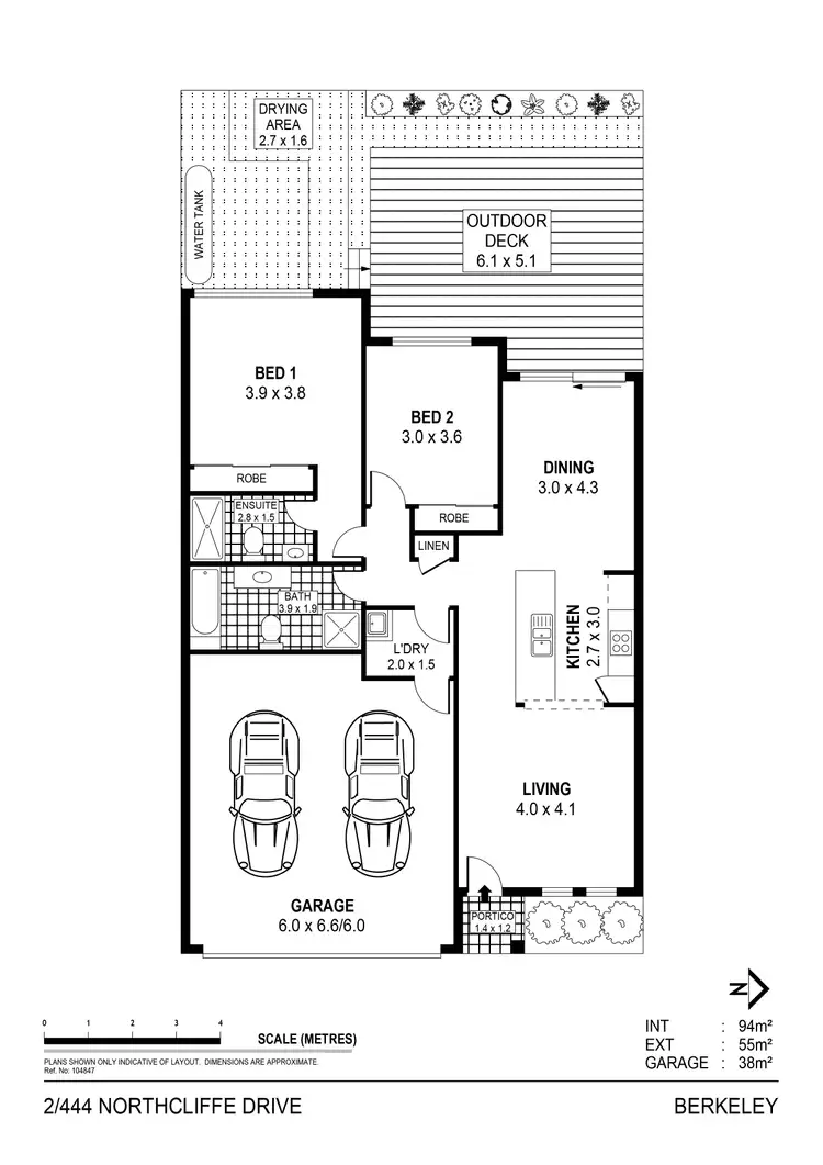 Floorplan of Homely villa listing, 2/444 Northcliffe Drive, Berkeley NSW 2506