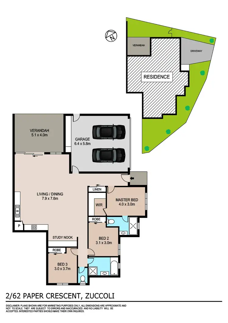 Floorplan of Homely unit listing, 2/62 Paperbark Crescent, Zuccoli NT 832