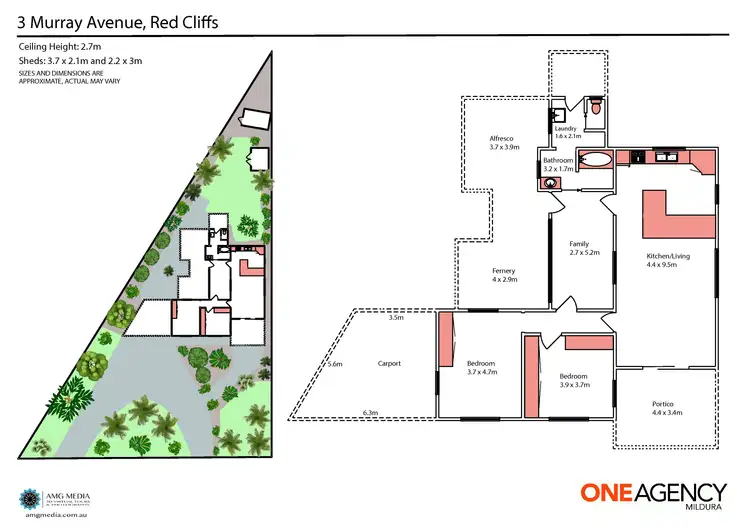 Floorplan of Homely house listing, 3 Murray Avenue, Red Cliffs VIC 3496