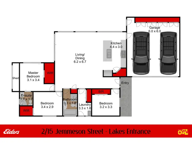 Floorplan of Homely townhouse listing, 2/15 Jemmeson Street, Lakes Entrance VIC 3909