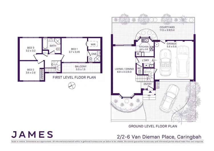 Floorplan of Homely townhouse listing, 2/2-6 Van Dieman Place, Caringbah NSW 2229