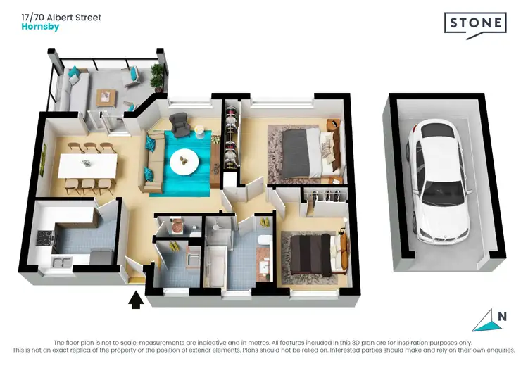Floorplan of Homely apartment listing, 17/70 Albert Street, Hornsby NSW 2077