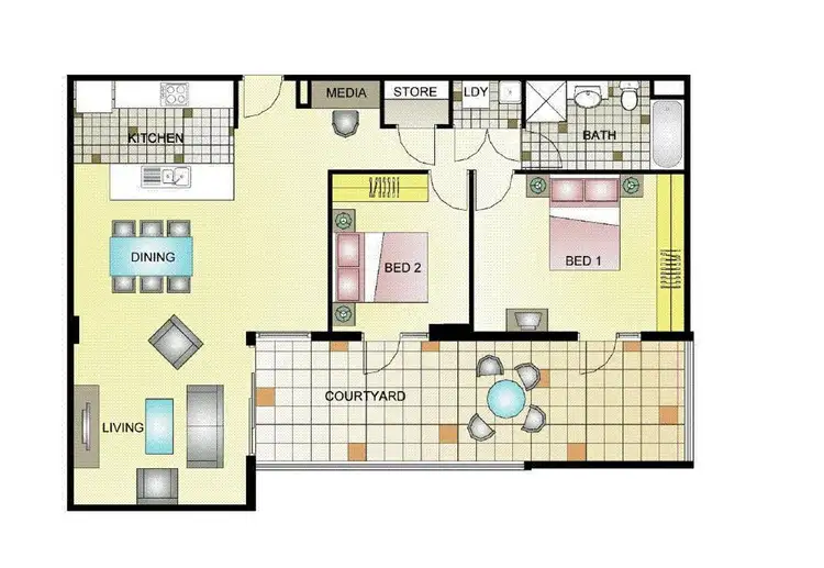 Floorplan of Homely unit listing, E404/18 Smart Street, Charlestown NSW 2290