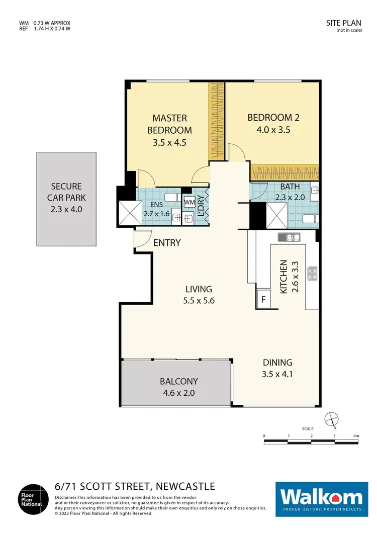 Floorplan of Homely apartment listing, 6/71 Scott Street, Newcastle NSW 2300