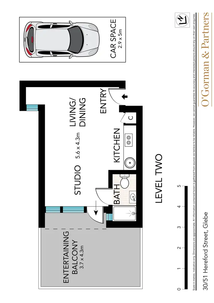 Floorplan of Homely studio listing, 30/51 Hereford Street, Glebe NSW 2037