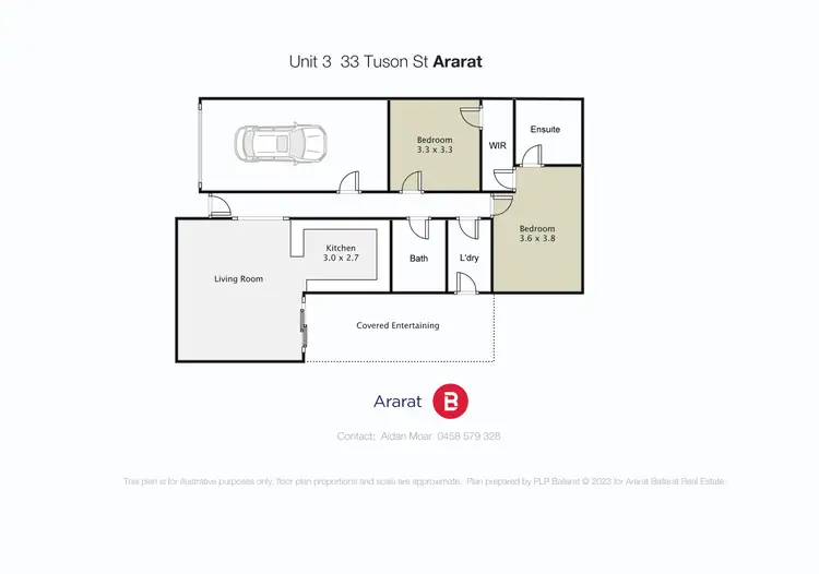 Floorplan of Homely unit listing, 3/33 Tuson Street, Ararat VIC 3377