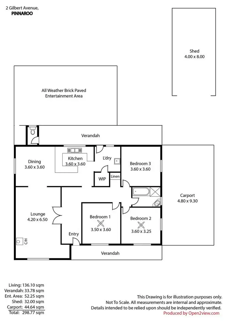 Floorplan of Homely house listing, 2 Gilbert Avenue, Pinnaroo SA 5304