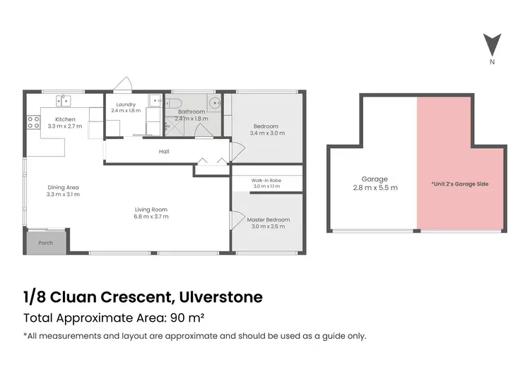 Floorplan of Homely unit listing, 1/8 Cluan Crescent, Ulverstone TAS 7315