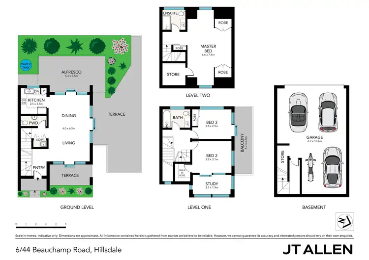 Floorplan of Homely townhouse listing, 6/44-46 Beauchamp Road, Hillsdale NSW 2036