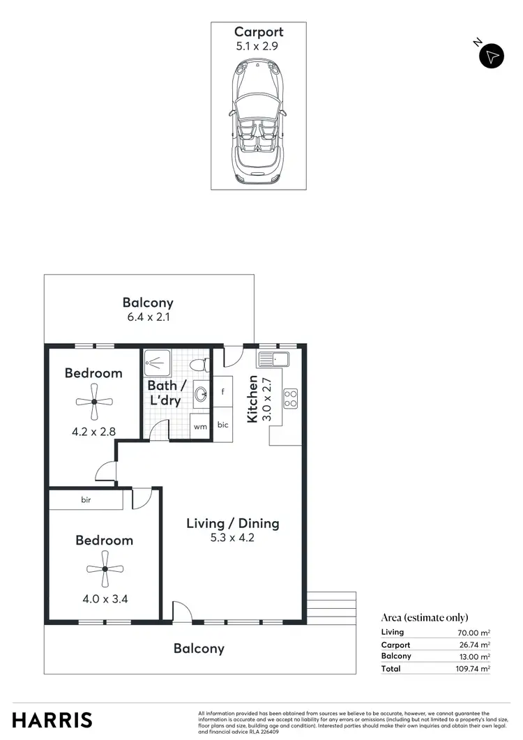 Floorplan of Homely unit listing, 8/104 Sixth Avenue, St Peters SA 5069