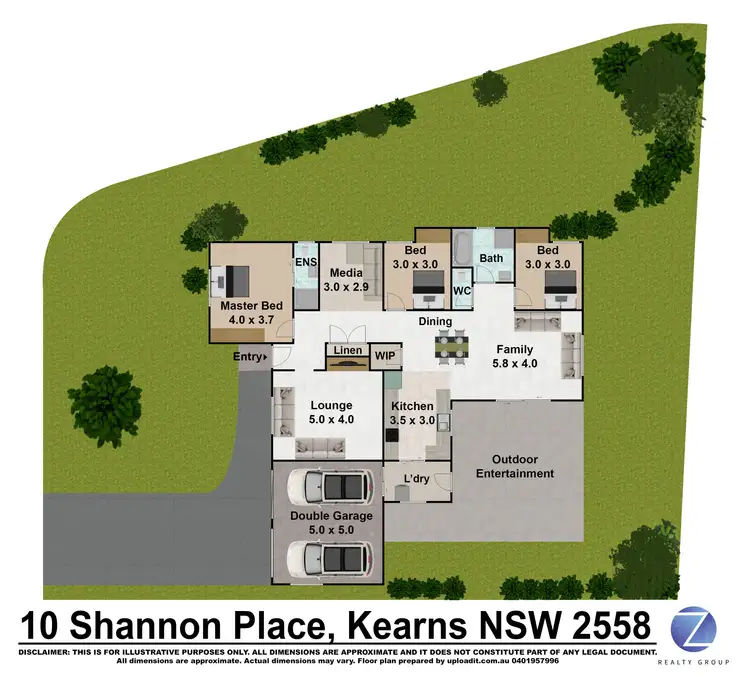 Floorplan of Homely house listing, 10 Shannon Place, Kearns NSW 2558