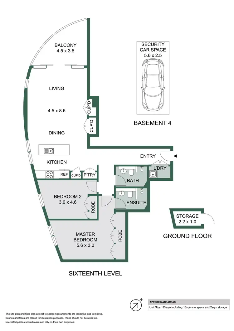 Floorplan of Homely apartment listing, 1602/588 Oxford Street, Bondi Junction NSW 2022