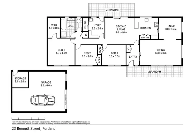 Floorplan of Homely house listing, 23 Bennett Street, Portland VIC 3305