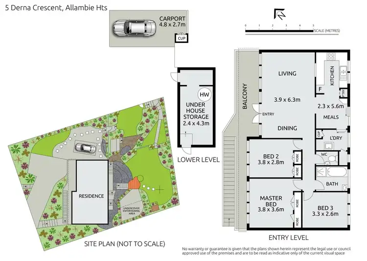 Floorplan of Homely house listing, 5 Derna Crescent, Allambie Heights NSW 2100