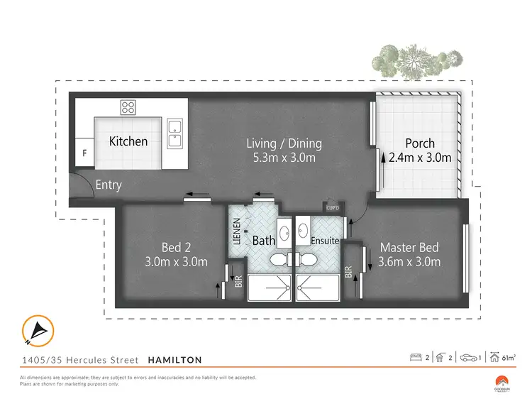 Floorplan of Homely apartment listing, 1405/35 Hercules Street, Hamilton QLD 4007